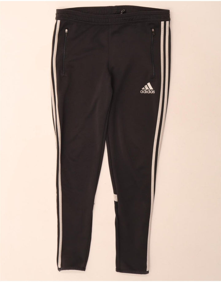 Pantaloni de trening Adidas Climalite pentru bărbați, negru, poliester color block