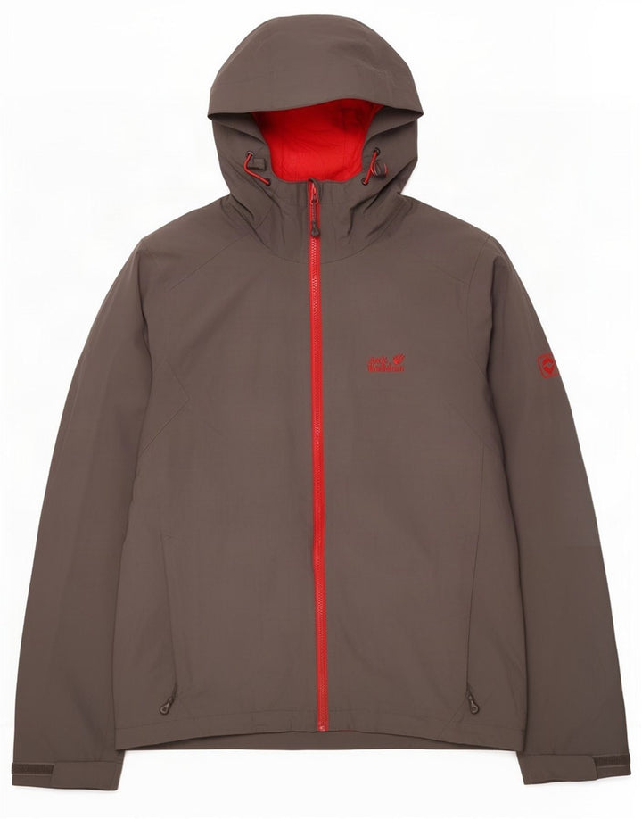 Jack Wolfskin jachetă de vânt pentru bărbați cu glugă, UK 36/38, poliester mediu gri