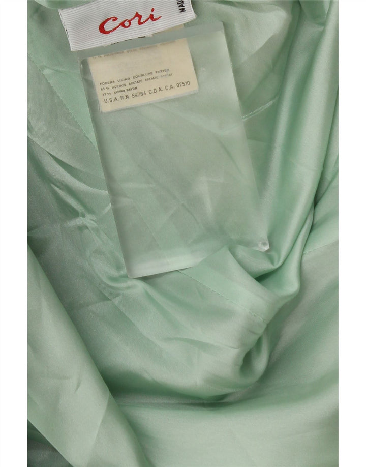 Jachetă vintage pentru femei cu 1 nasture, UK 18 XL, lână verde