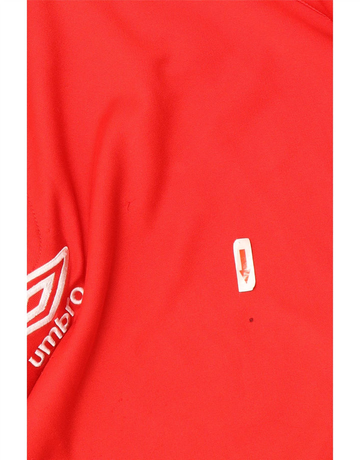 Pulover pentru bărbați Umbro, cu fermoar și gât, XL poliester roșu