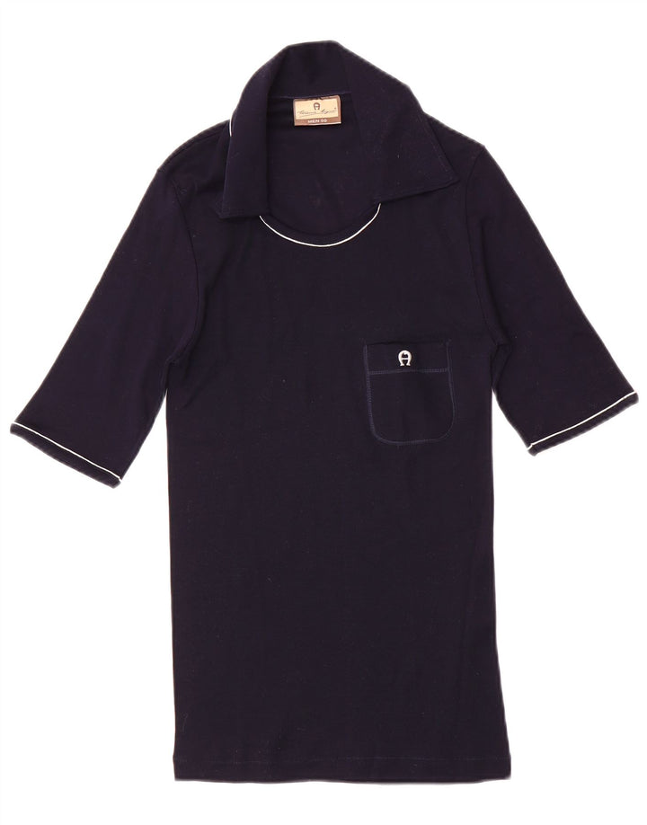 Tricou polo Etienne Aigner pentru bărbați IT 50 mediu din bumbac bleumarin