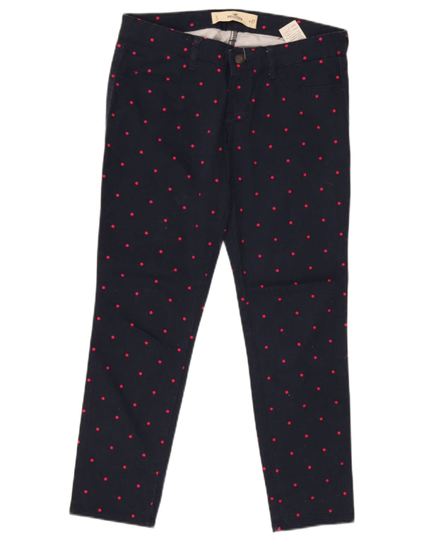 Pantaloni Hollister Slim Casual pentru femei US 5 Small W27 L25 bleumarin cu pete