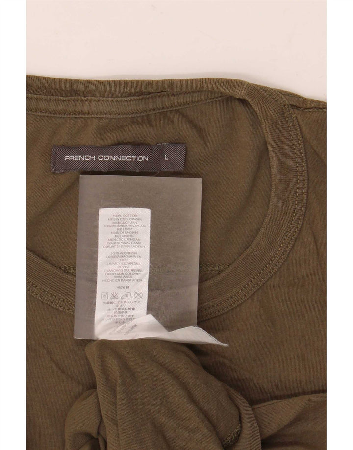 Tricou pentru bărbați French Connection Top mare Kaki, bumbac color bloc