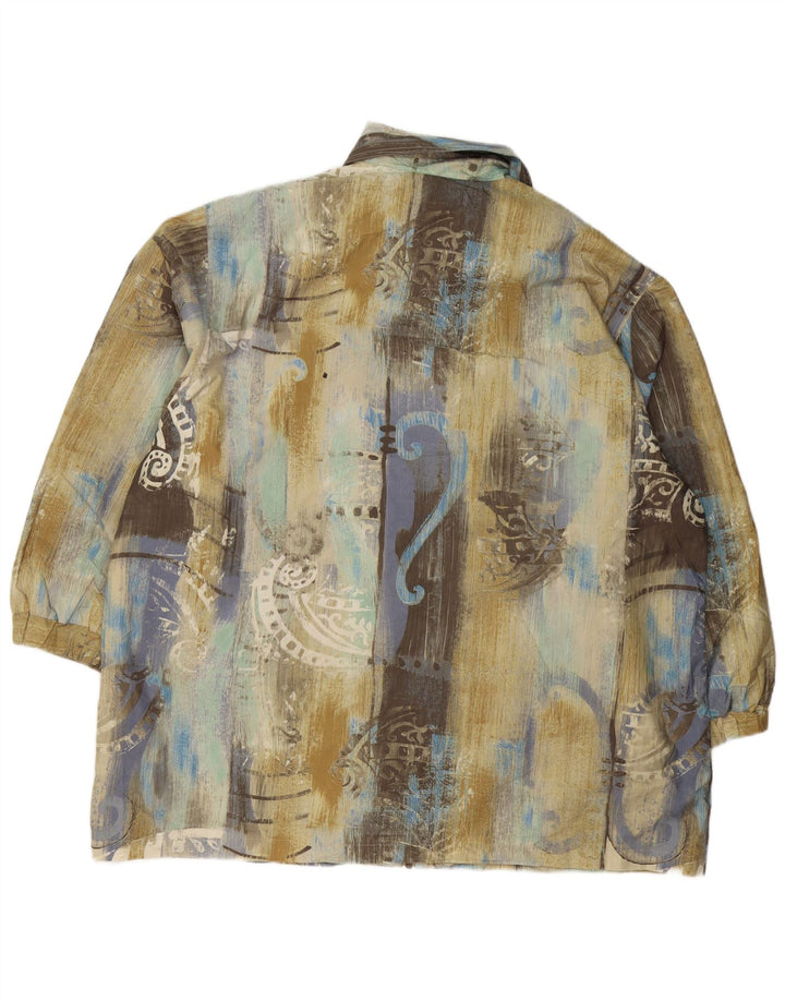Pardesiu supradimensionat pentru femei Vintage IT 50 XL Poliester Paisley multicolor
