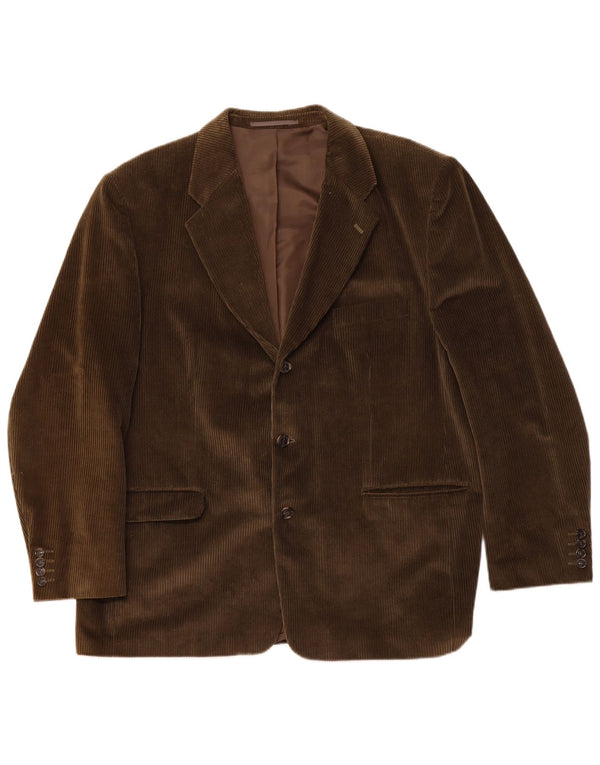 Jachetă pentru bărbați din velur cu 3 nasturi Canda UK 58 4XL bumbac verde