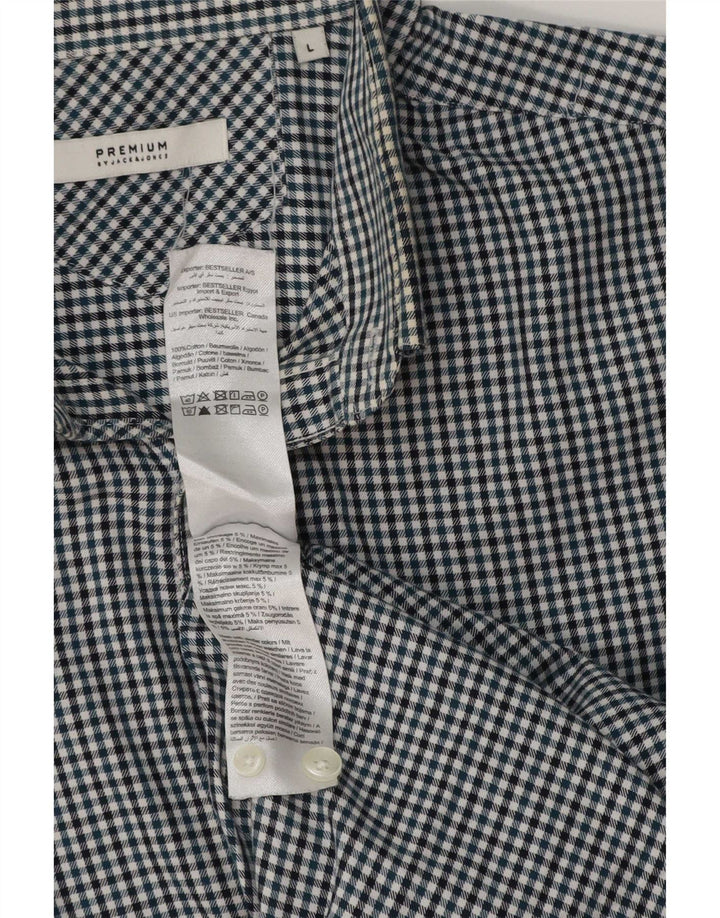 Cămașă Jack & Jones pentru bărbați, mare, albastru, din bumbac