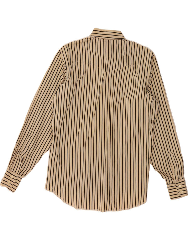 WRANGLER Mens Shirt Size 15 1/2 Medium Beige Striped