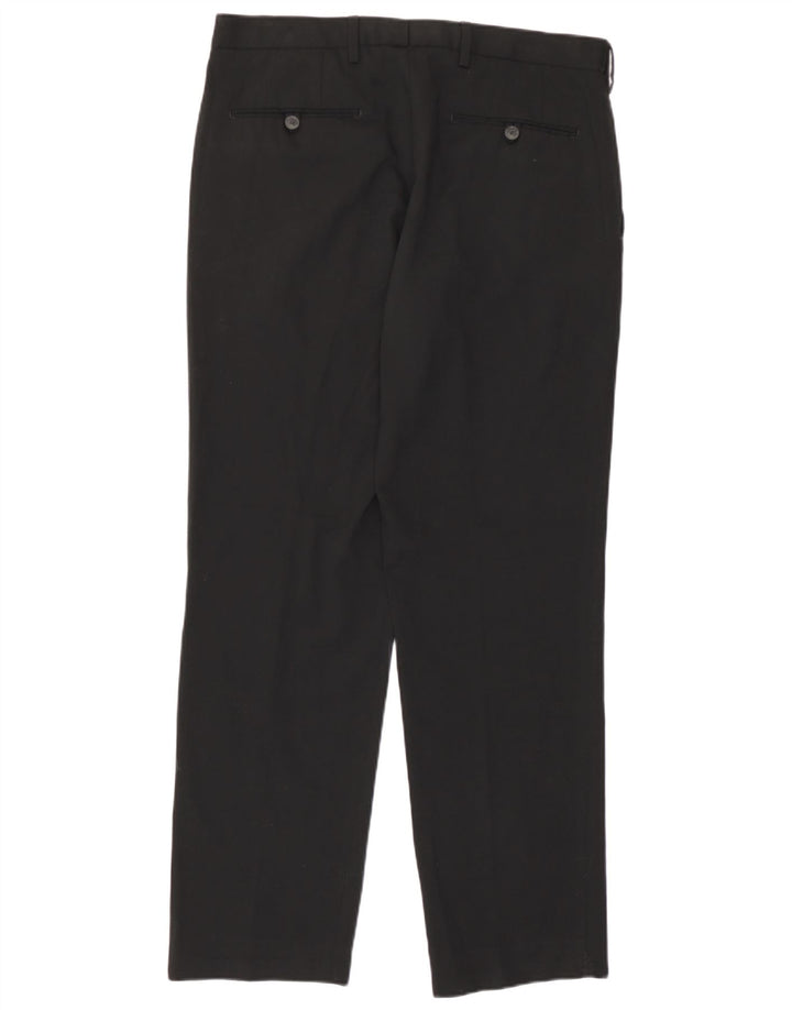 Pantaloni casual pentru bărbați Marks & Spencer, cu ajustare normală, L34 L31, poliester negru