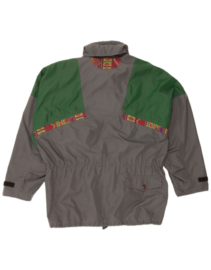 Jachetă vintage pentru bărbați, cu ajustare largă, poliamidă, UK 38, gri mediu