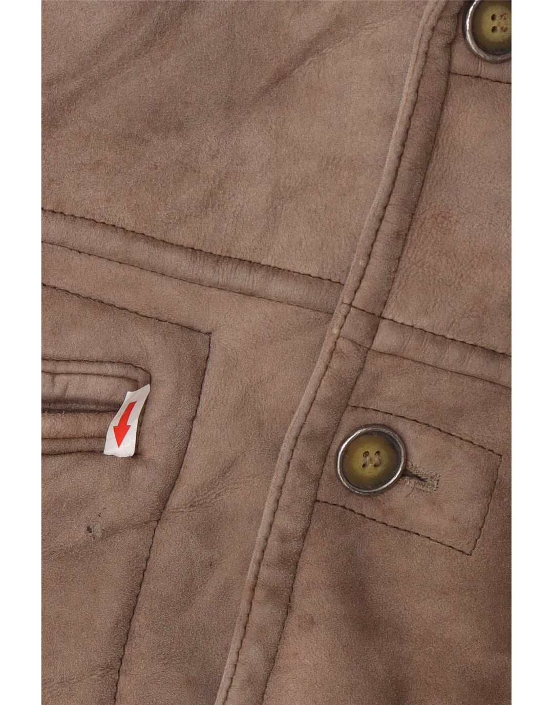 Emme pardesiu bărbătesc din shearling UK 36 Small Gri Colorblock