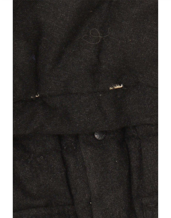 Jachetă căptușită cu glugă Moncler pentru bărbați UK 36, lână neagră mică