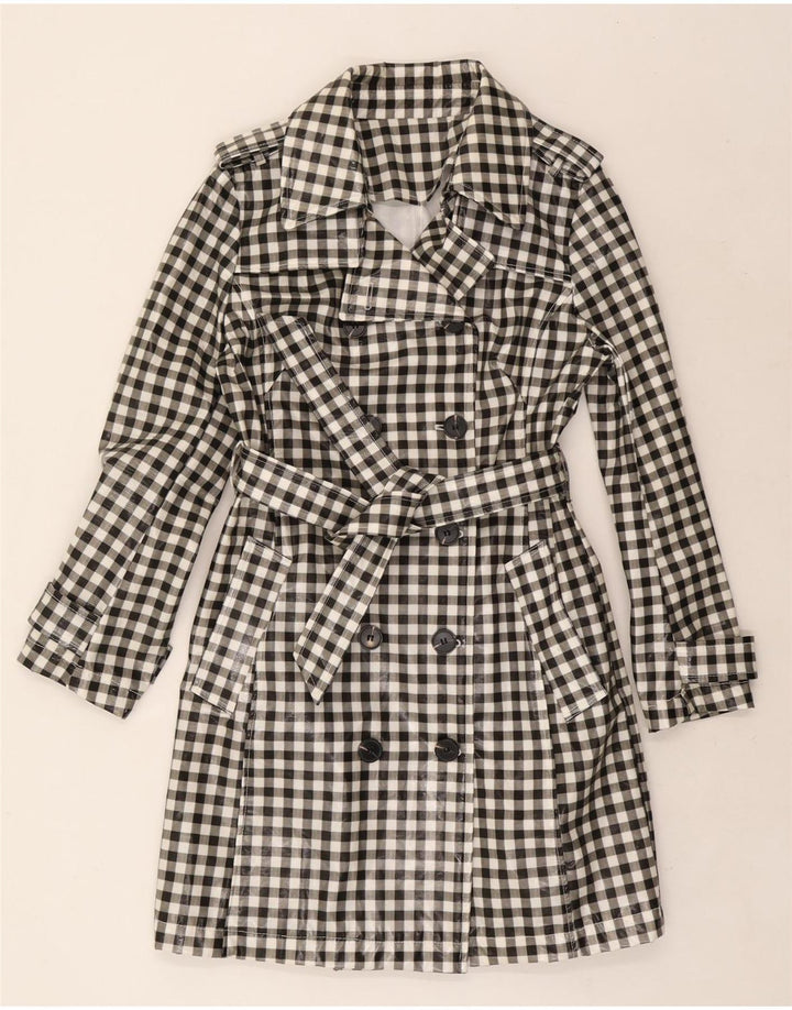 Trenci pentru femei vintage UK 12 Medium Black Gingham