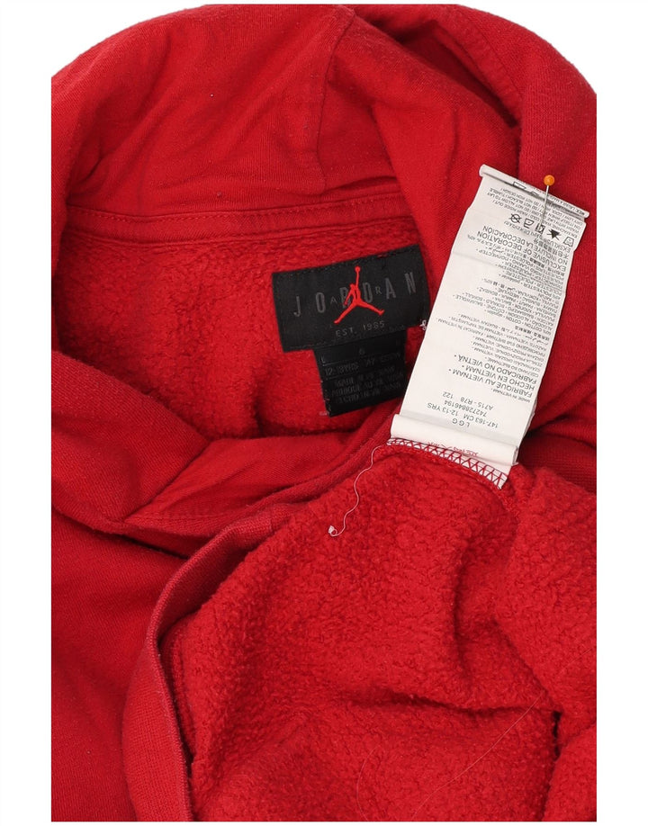 JORDAN Pulover cu glugă pentru băieți 12-13 ani, mare, roșu, bumbac