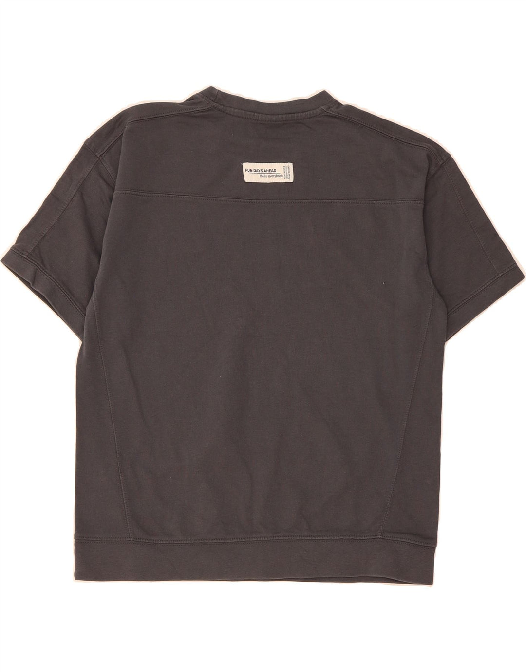 ZARA Boys Short Sleeve Sweatshirt Jumper 13-14 Years Grey Cotton Vintage Zara and Second-Hand Zara from Messina Hembry 