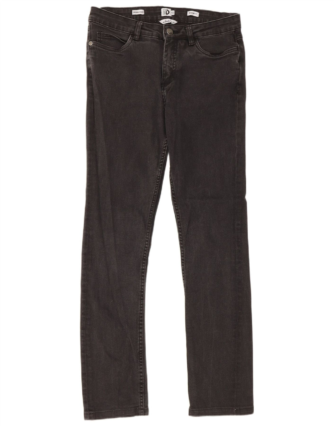Dack's Blugi drepți cu ajustare normală pentru femei IT 42 Medium W28 L28 Bumbac negru