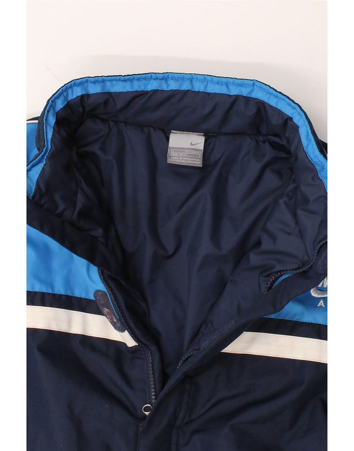 NIKE Boys Windbreaker Jacket 12-13 Years Large Navy Blue Colourblock Vintage Nike and Second-Hand Nike from Messina Hembry 