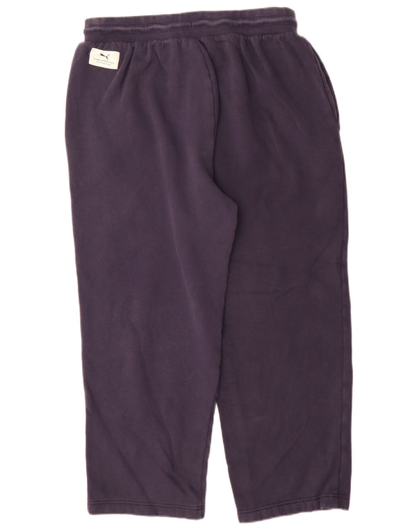 Pantaloni de trening Puma pentru femei, mari, albastru, bumbac