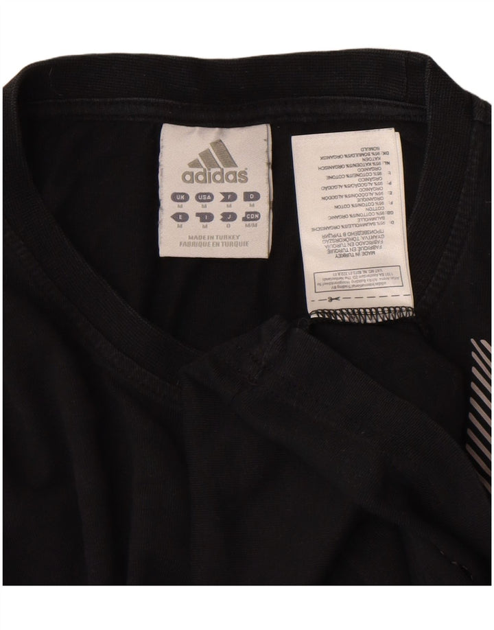 Tricou grafic Adidas pentru bărbați Top mediu negru bumbac