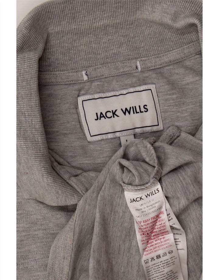 Tricou polo Jack Wills pentru femei UK 14 mare bumbac gri