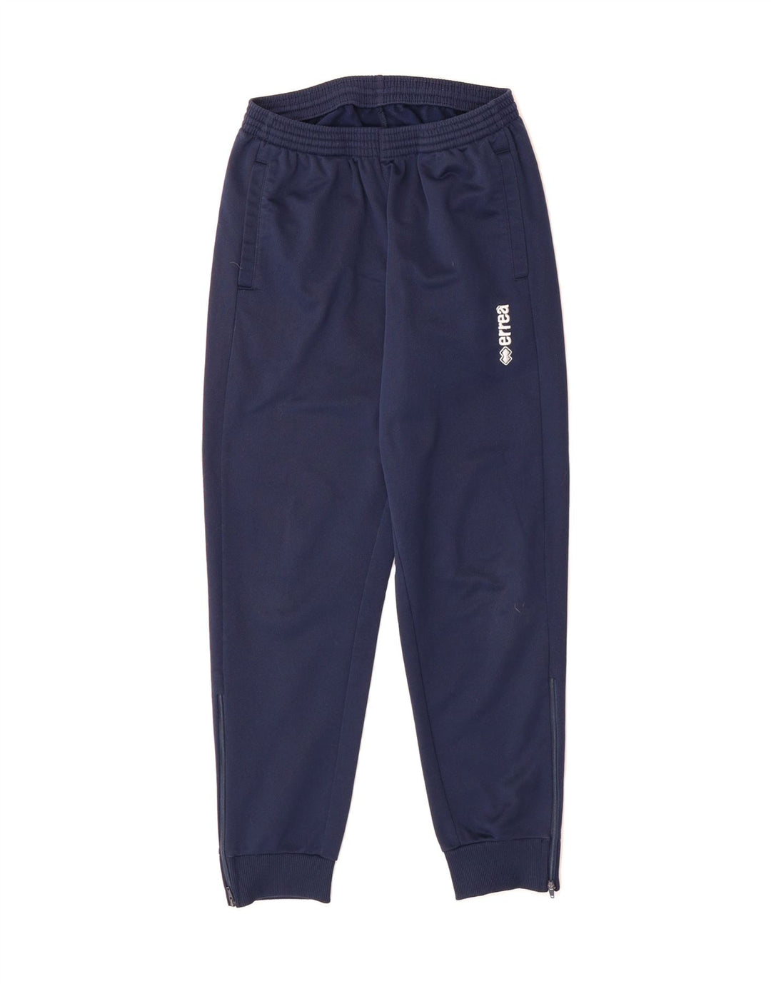 ERREA Boys Tracksuit Trousers Joggers 9-10 Years 2XS Navy Blue Polyester Vintage Errea and Second-Hand Errea from Messina Hembry 