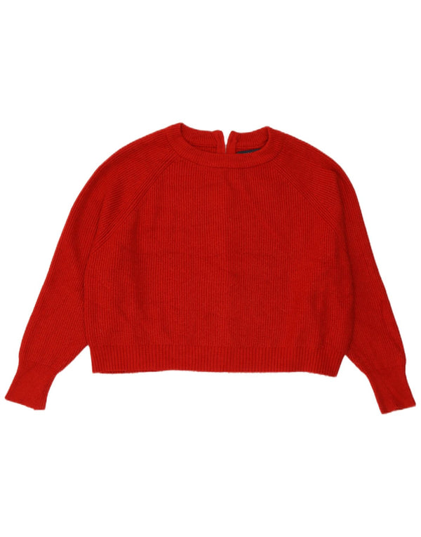 Pulover cardigan supradimensionat pentru femei Zara UK 10 Small Red Viscose