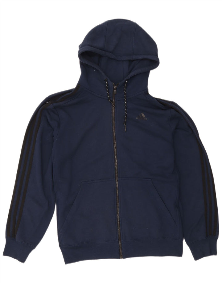 Pulover Adidas Climalite pentru bărbați, cu fermoar, poliester, albastru mare