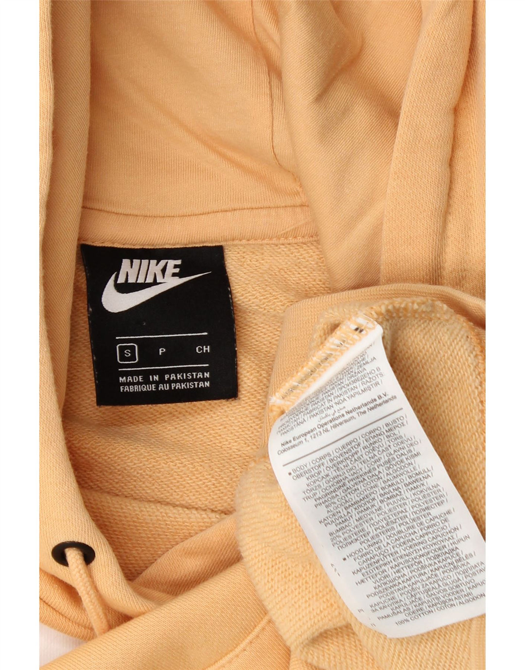 NIKE Mens Graphic Hoodie Jumper Small Orange Cotton Vintage Nike and Second-Hand Nike from Messina Hembry 