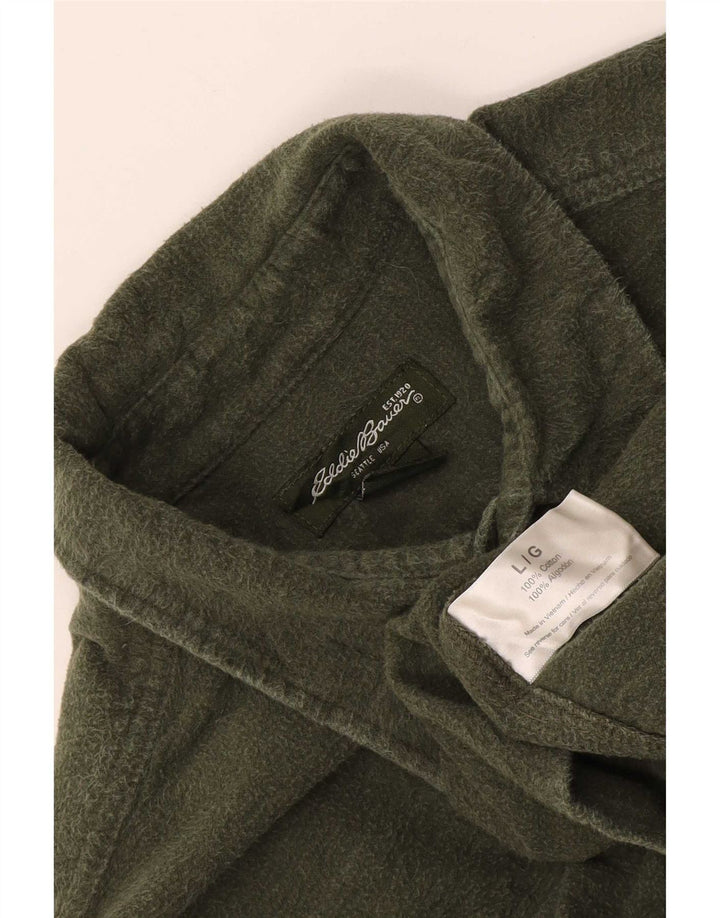 Cămașă de flanel pentru bărbați Eddie Bauer, bumbac mare kaki