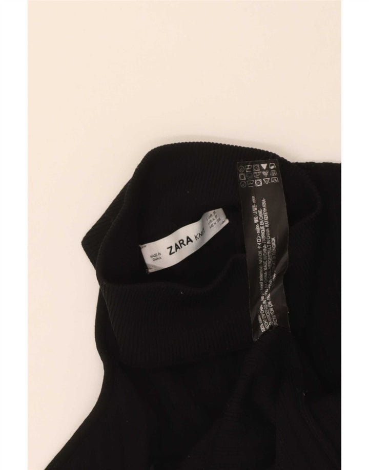 Top cu un umăr pentru femei Zara UK 8 Small Nylon negru