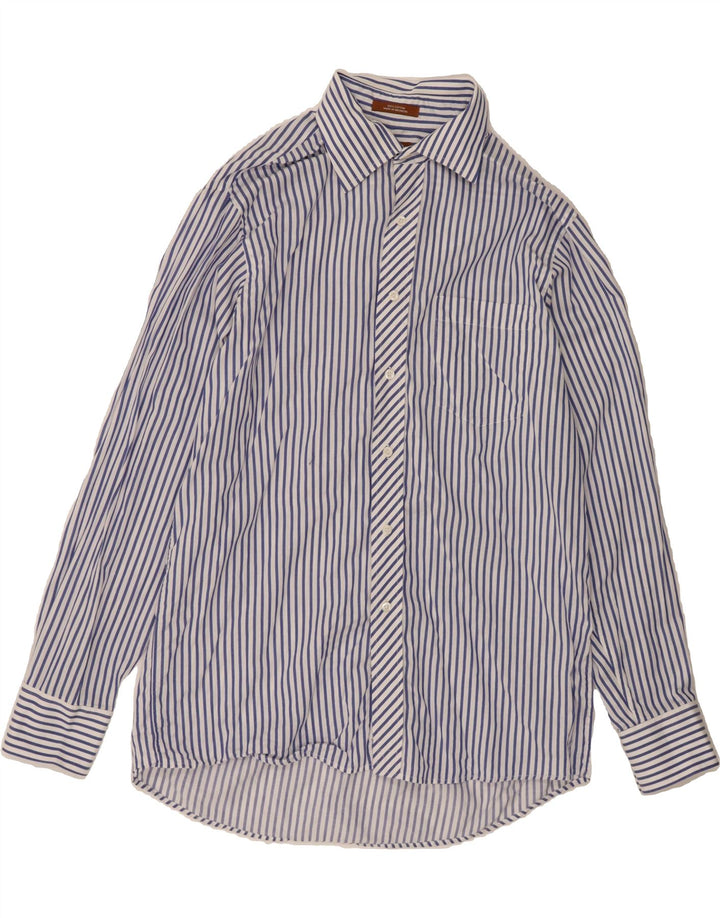 MICHAEL KORS Mens Shirt Size 16 Large Blue Pinstripe Cotton Vintage Michael Kors and Second-Hand Michael Kors from Messina Hembry 