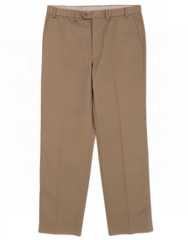 Marks & Spencer Pantaloni de costum drepți Blue Harbour pentru bărbați L36 L33 bej