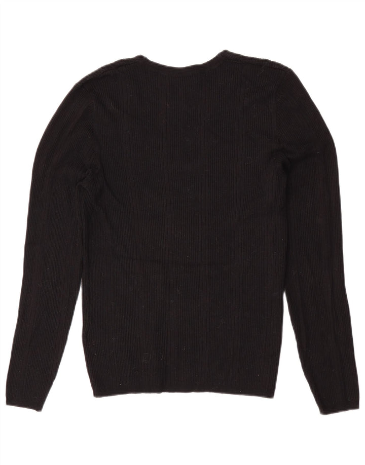 Marks & Spencer Pulover cu decolteu în V pentru femei UK 12 Medium Black Viscose