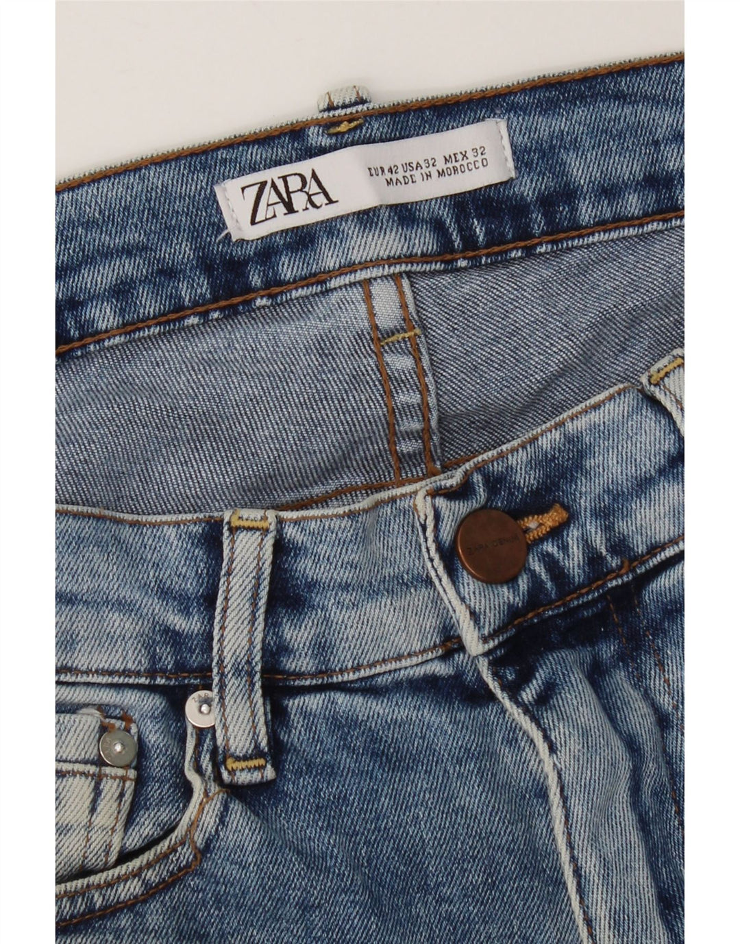 Blugi slim pentru bărbați Zara Mărimea 42 Large W32 L31 Albastru