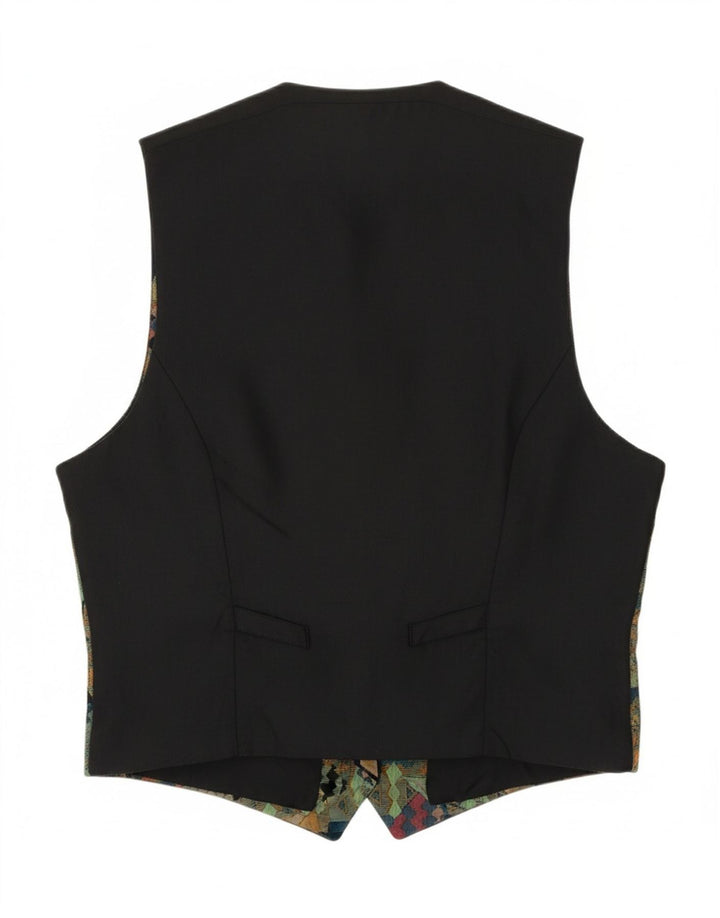 VINTAGE Mens Waistcoat One Size Beige Geometric Acrylic Vintage Vintage and Second-Hand Vintage from Messina Hembry 
