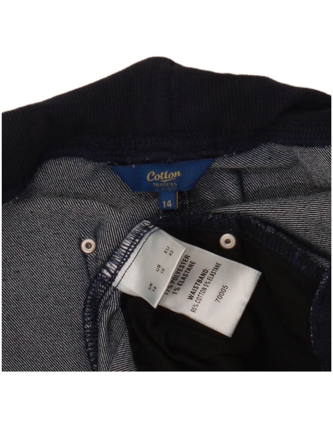 COTTON TRADERS Blugi drepti pentru femei UK 14 Medium W30 L27 Bleumarin Bumbac