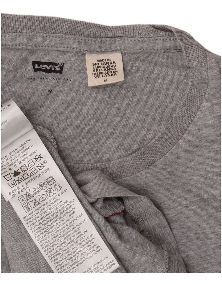 Tricou cu grafic Levi's pentru bărbați Top din bumbac cu pete gri mediu