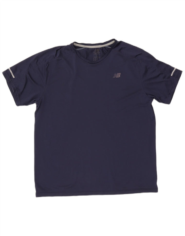 Tricou pentru bărbați New Balance Top mare poliester bleumarin