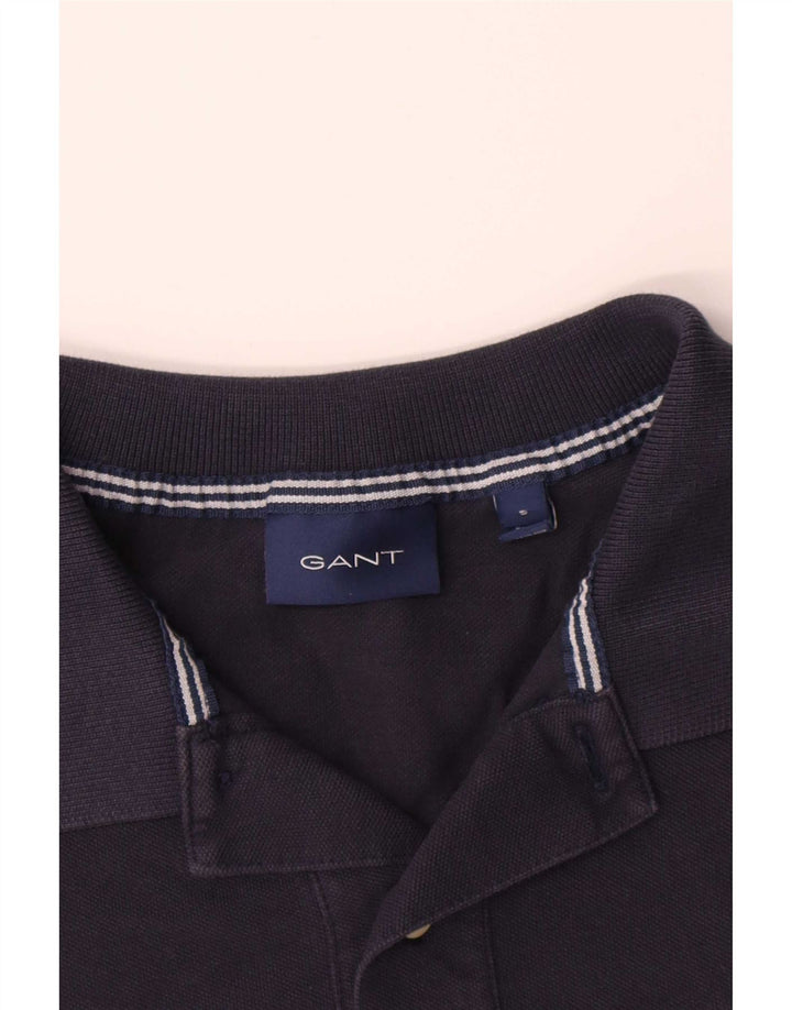 Tricou polo pentru bărbați Gant, bumbac, albastru bleumarin