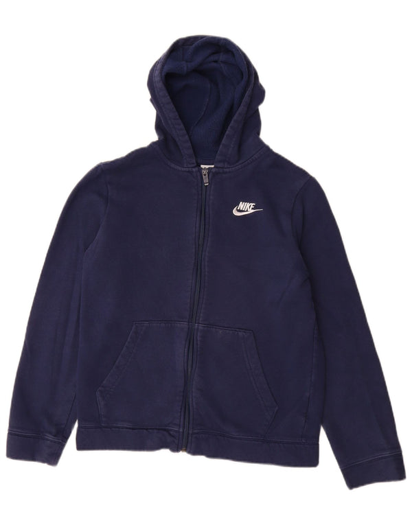 Pulover Nike pentru băieți, cu fermoar, 12-13 ani, mare, bleumarin, bumbac