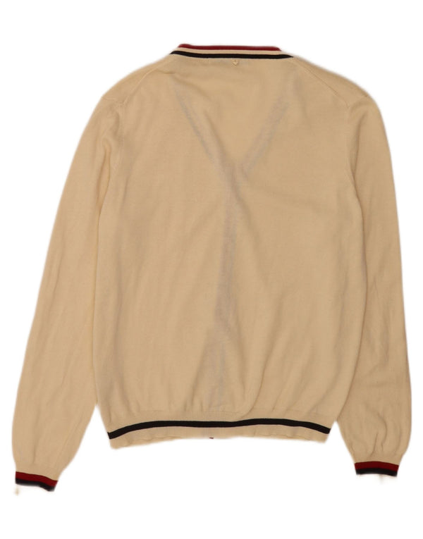 Pulover cardigan pentru bărbați Zara XL bej cu dungi acrilice