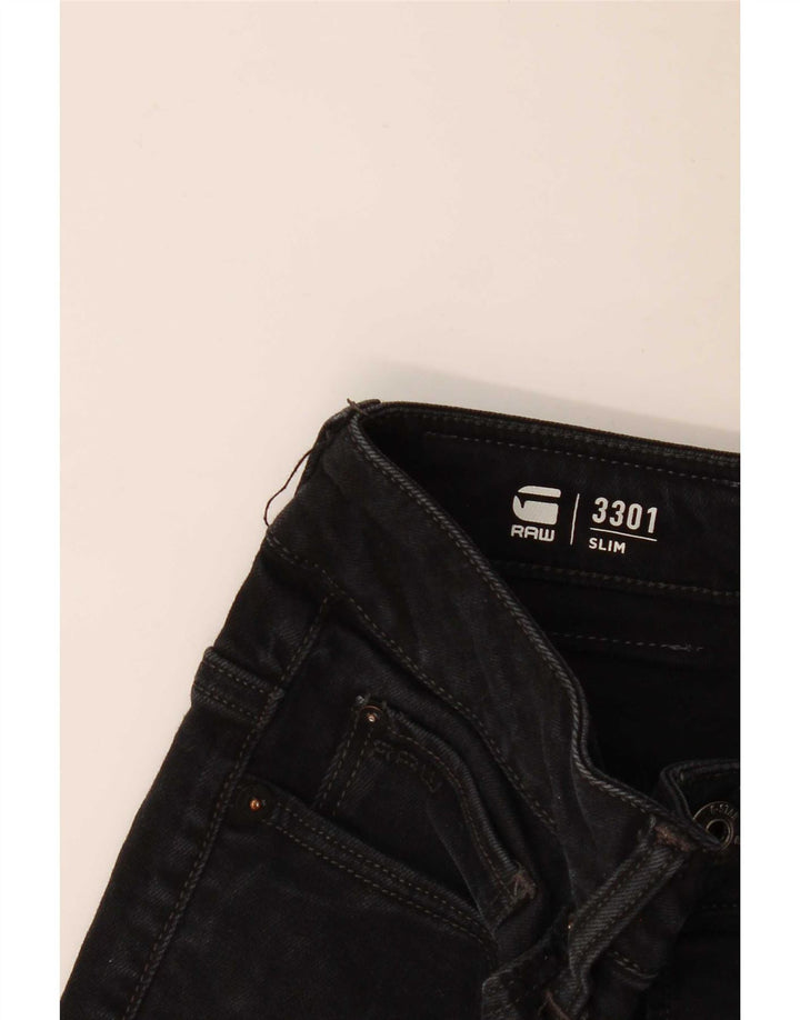 Blugi G-Star 3301 Slim pentru femei W30 L29 negri