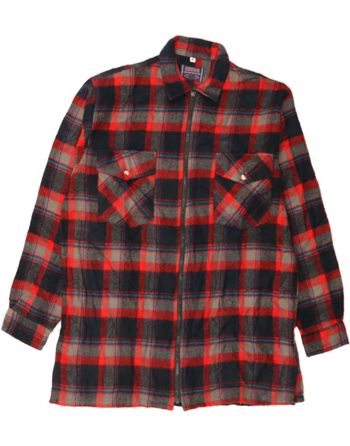 BRUGI Mens Flannel Shirt Medium Red Check Acrylic Vintage Brugi and Second-Hand Brugi from Messina Hembry 