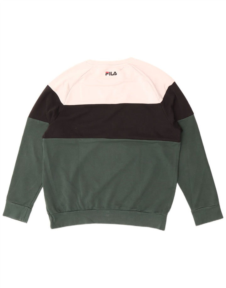 Hanorac grafic pentru bărbați Fila Jumper XL, verde, color block