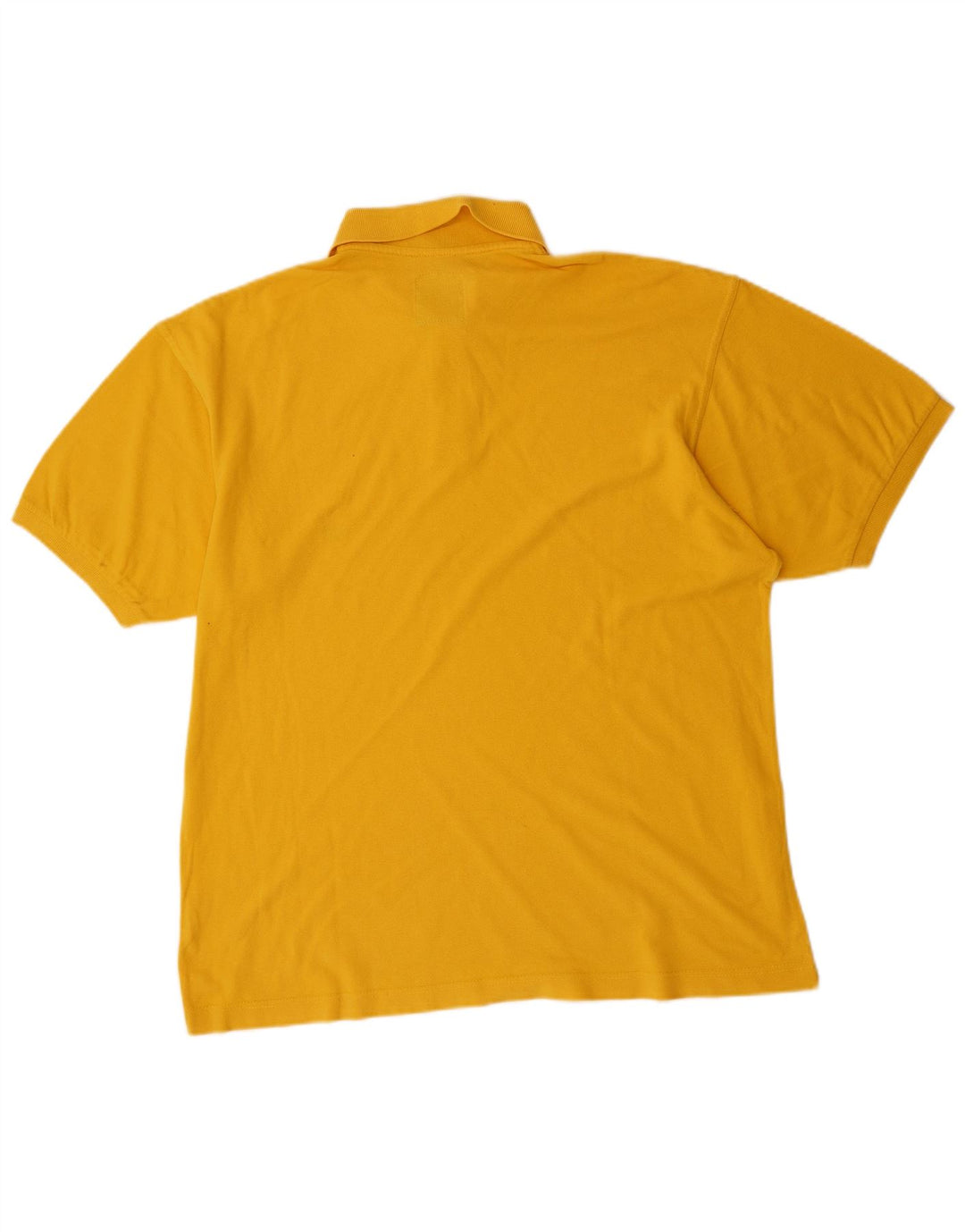 THINK PINK Mens Polo Shirt Large Yellow Cotton