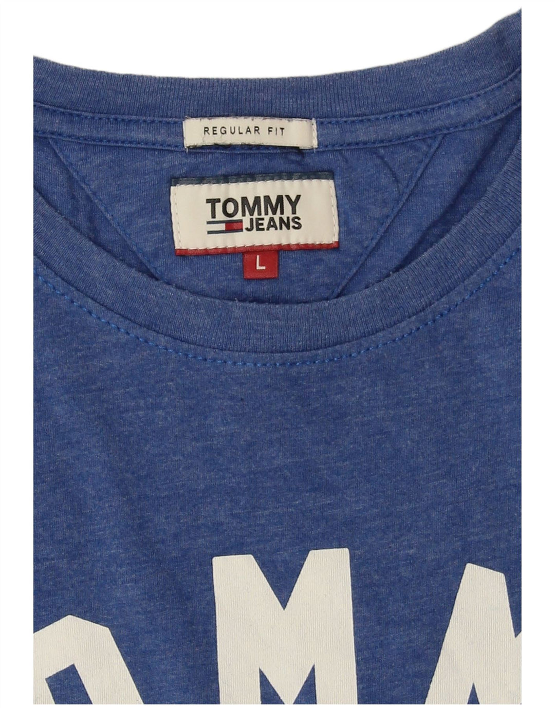 Tricou cu grafic Tommy Hilfiger pentru bărbați, cu croială normală. Top mare, albastru, poliester