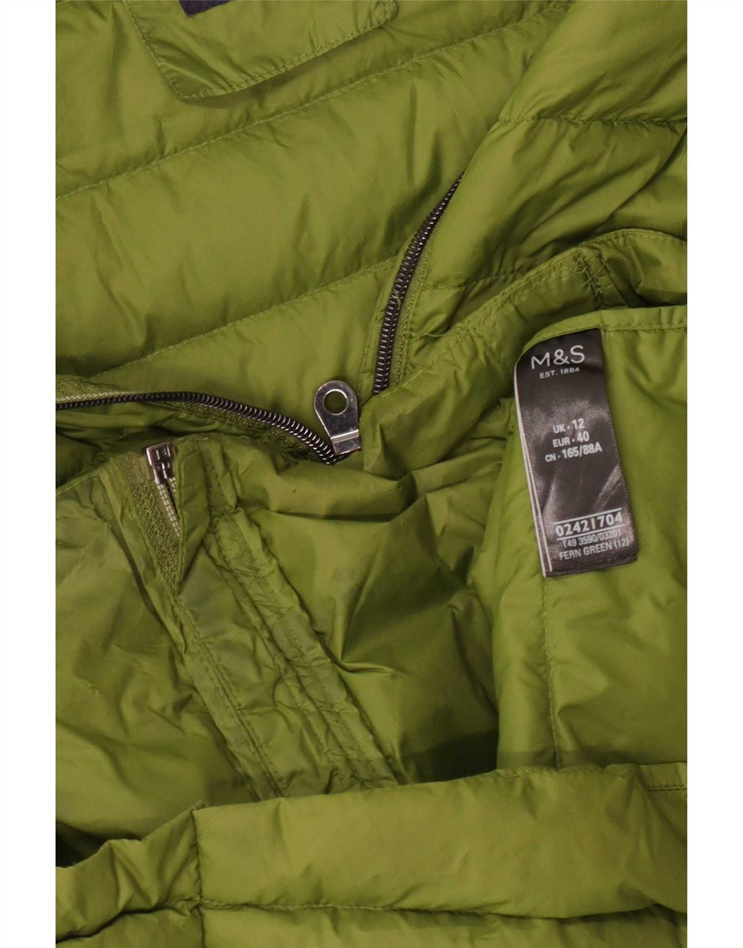 Jachetă căptușită pentru femei Marks & Spencer UK 12 Poliamidă verde medie