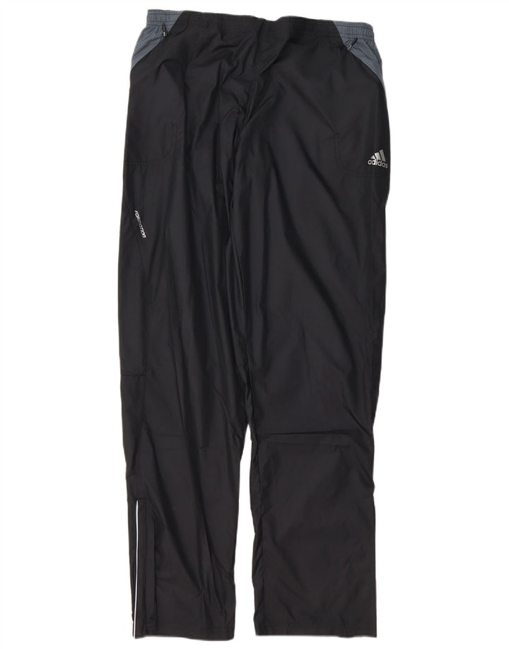 Pantaloni de trening ADIDAS pentru bărbați, mari, negru, poliester color bloc