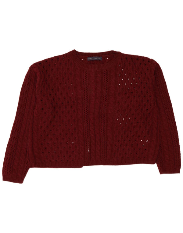 Marks & Spencer Pulover cu decolteu cu barca transparentă pentru femei UK 12 Medium Bu
