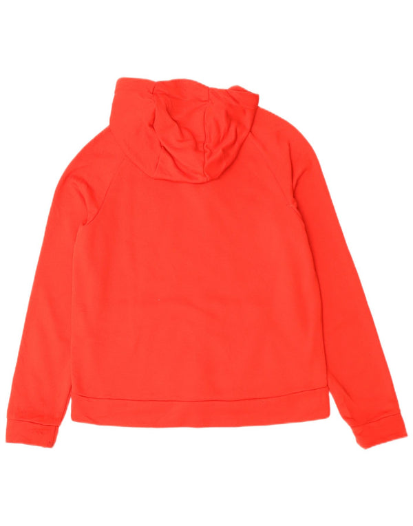 Nike Womens Dri Fit Graphic Zip Hoodie Sweater UK 18 XL Red Polyester