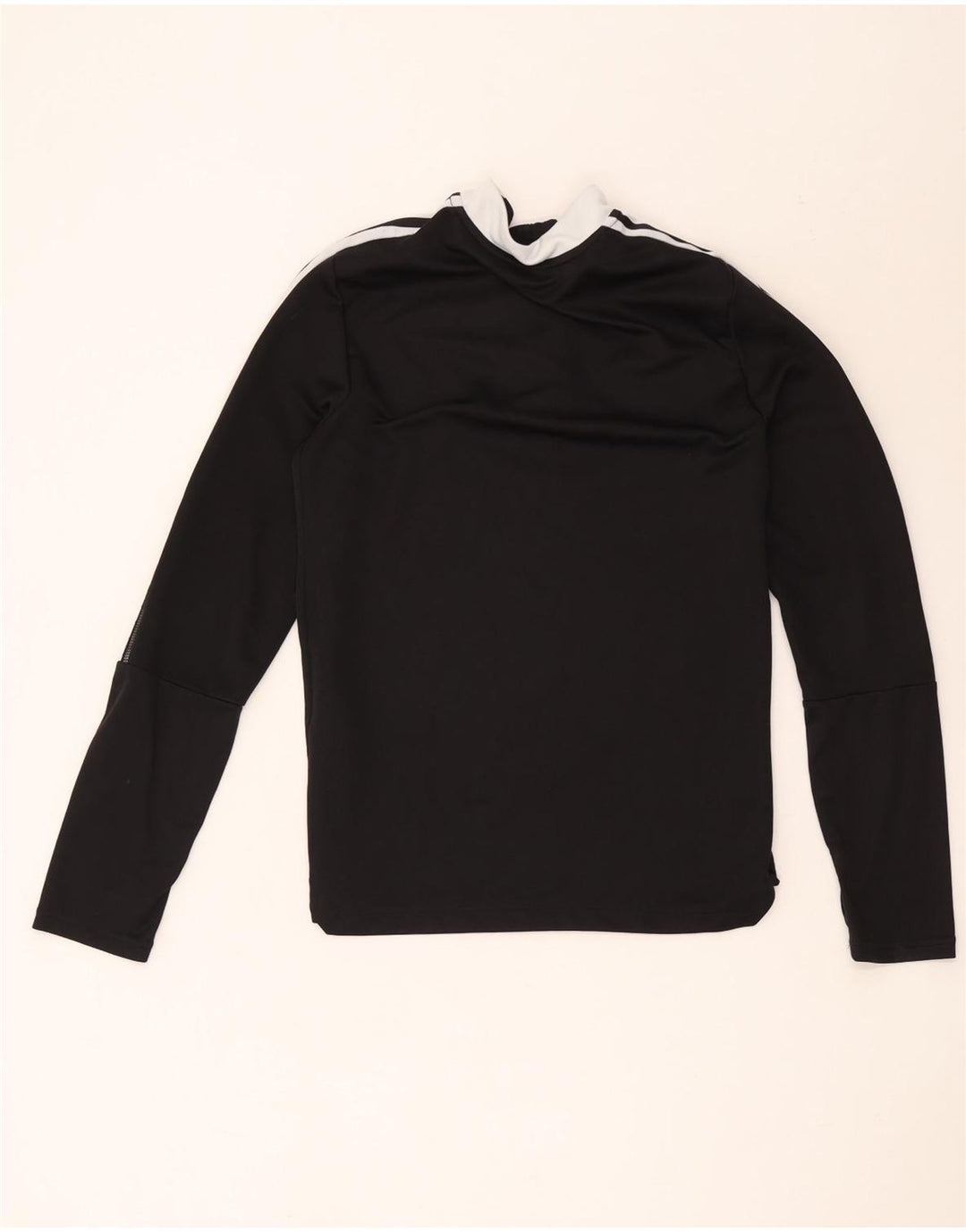 Adidas Boys Aeroready Zip Neck Pullover Trening Top 13-14 Ani Negru